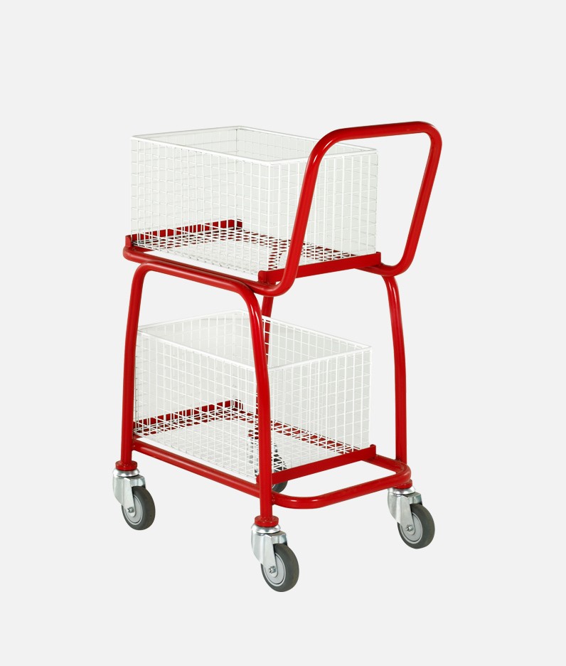 2 tier trolley with baskets attached