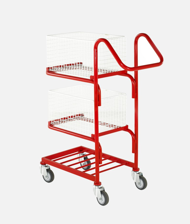 3 tier trolley with baskets attached