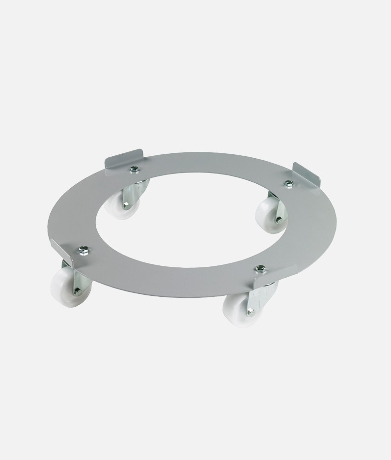 circular drum trolley woth castors