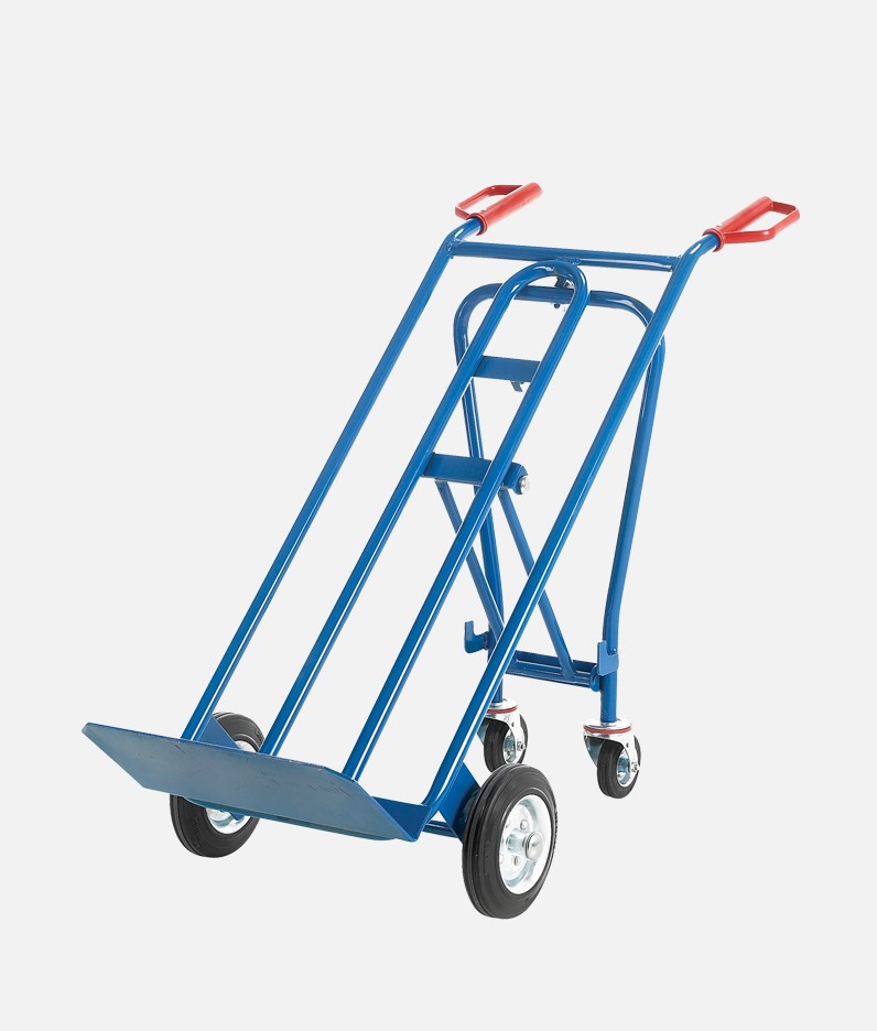 sack truck in tilted position