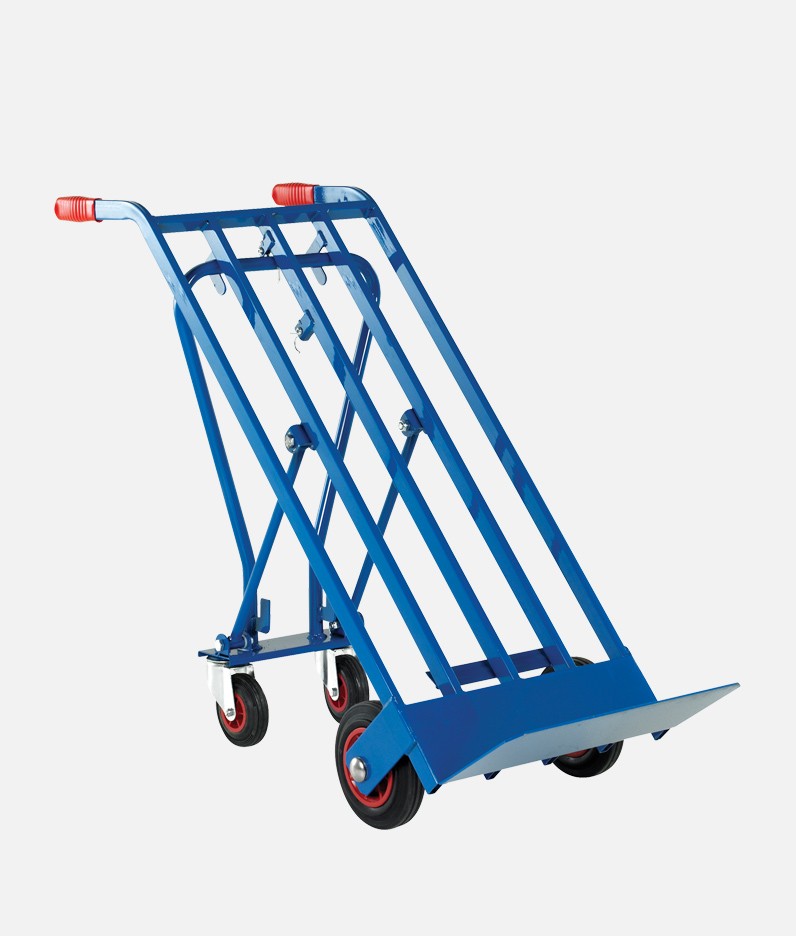 sack truck in tilted position