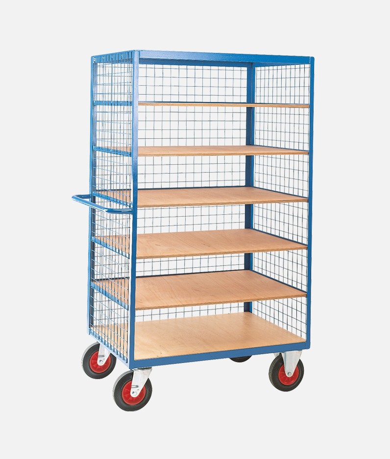 6 tier shelf truck with mesh sides