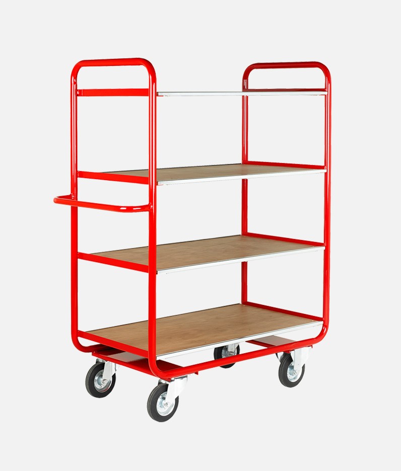 a 4 tier tray trolley