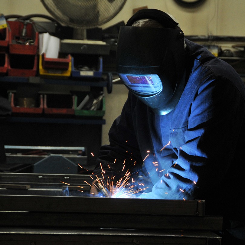 A man welding