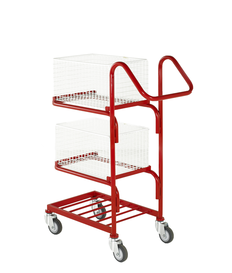 a trolley with baskets