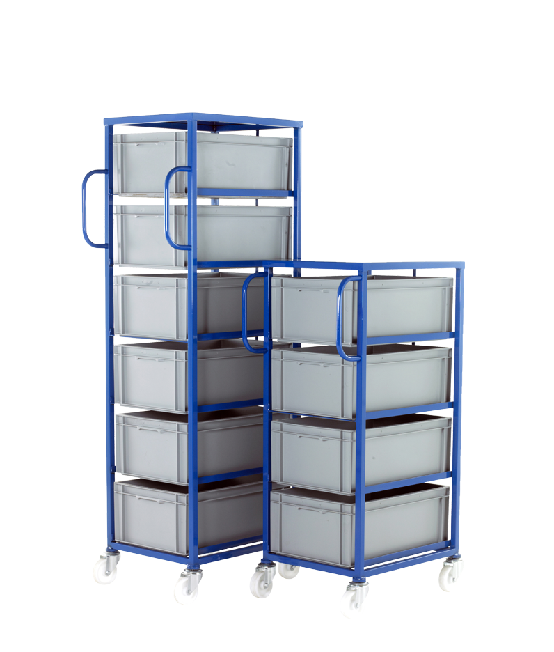 a range of mobile tray racks