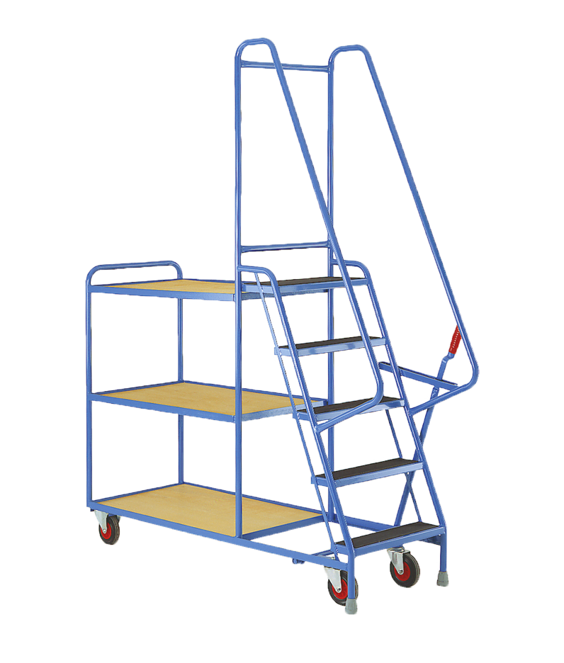 a tray trolley with steps